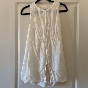 Banana Republic Sleeveless Button-Front White Women's Top